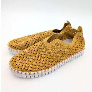 Ilse Jacobsen Tulip 139 Perforated Slip-on Sneakers Women's Golden Rob Size US8